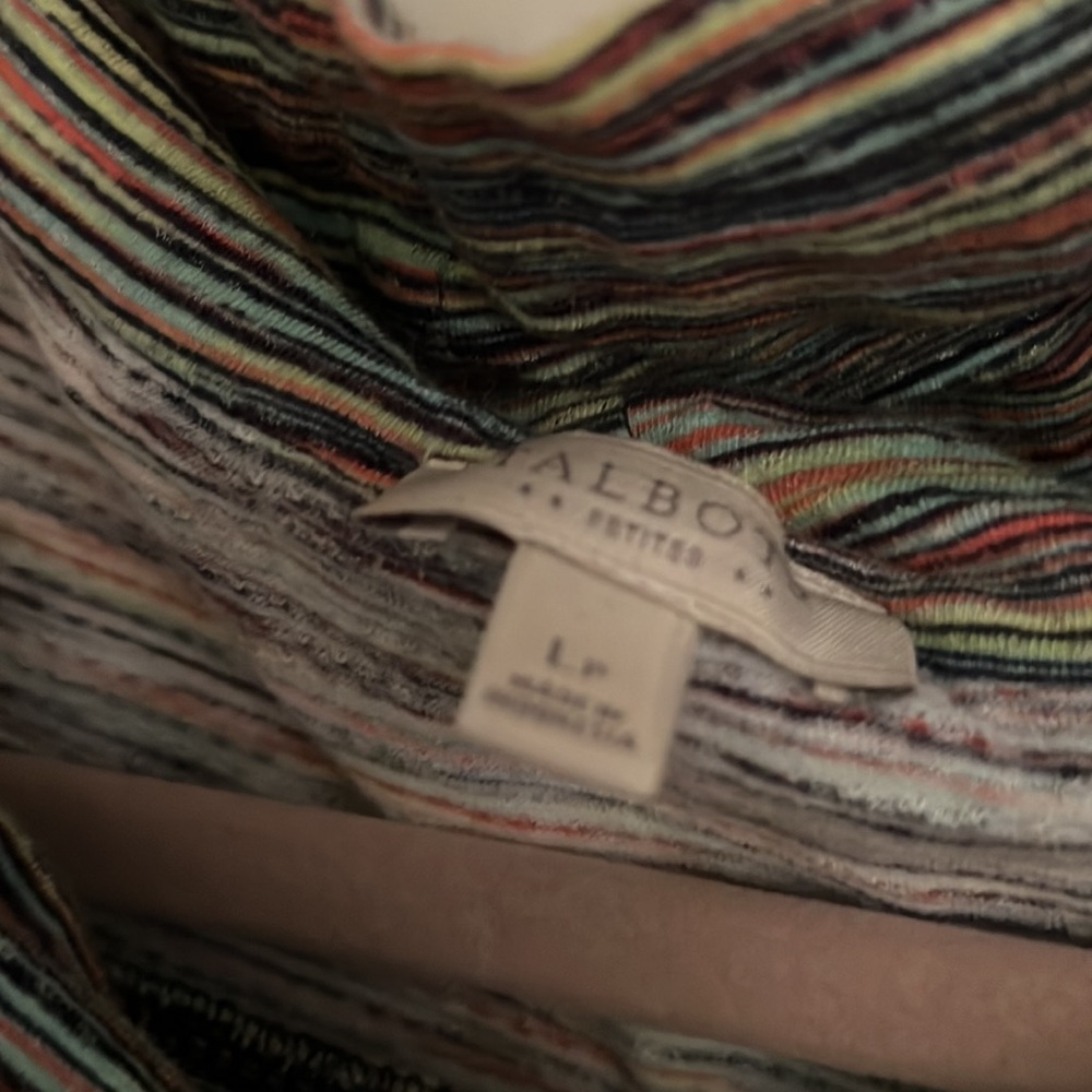 Talbot Striped Pullover L petite - Picture 2 of 3